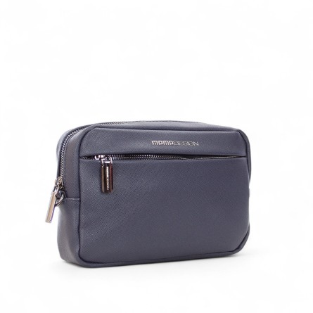 MOMO DESIGN - Borsello in ecopelle saffiano con Logo