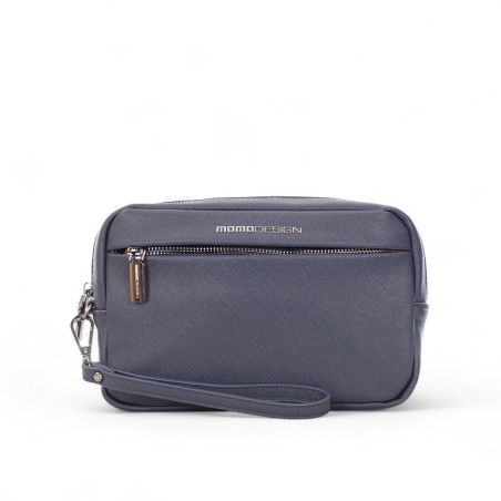 MOMO DESIGN - Borsello in ecopelle saffiano con Logo