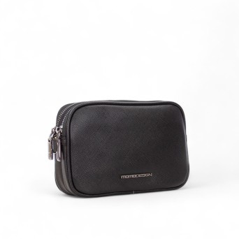 MOMO DESIGN - Cartera de piel sintética saffiano con logotipo 2