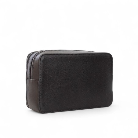 MOMO DESIGN - Cartera de piel sintética saffiano con logotipo