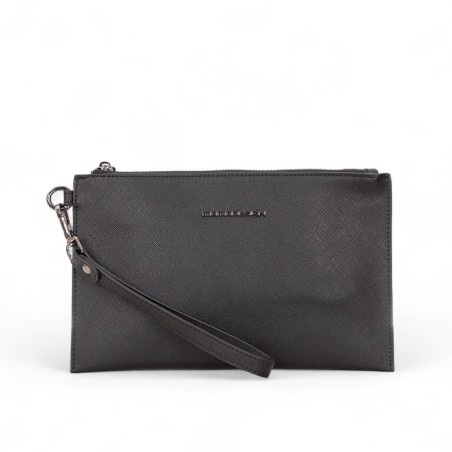 MOMO DESIGN - Cartera de piel sintética saffiano con logotipo