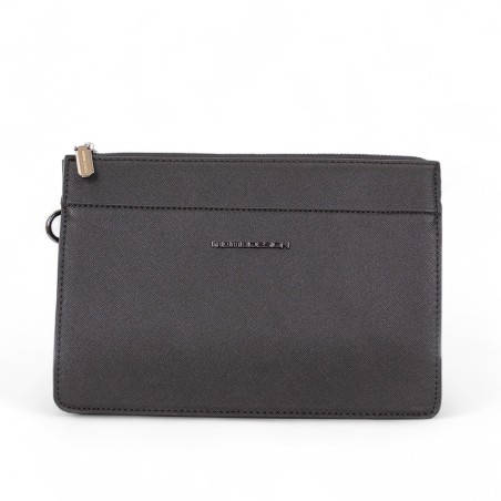 MOMO DESIGN - Cartera de piel sintética saffiano con logotipo