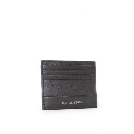 MOMO DESIGN - Portacarte in pelle bottalata con logo