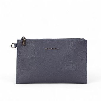 MOMO DESIGN - Cartera de piel sintética saffiano con logotipo