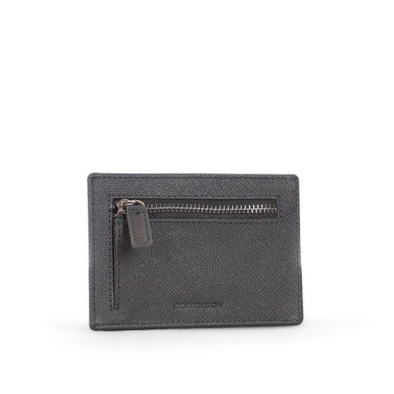 MOMO DESIGN - Tarjetero de piel saffiano con logotipo