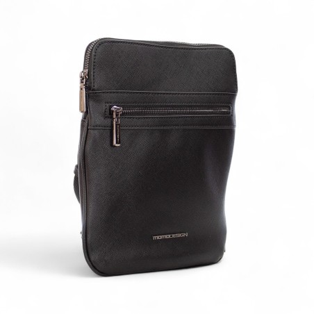 MOMO DESIGN - Borsello in ecopelle saffiano con logo