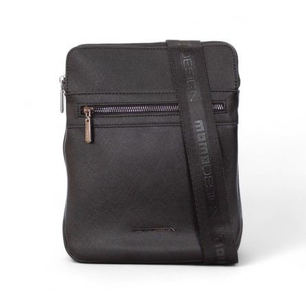 MOMO DESIGN - Cartera de piel sintética saffiano con logotipo