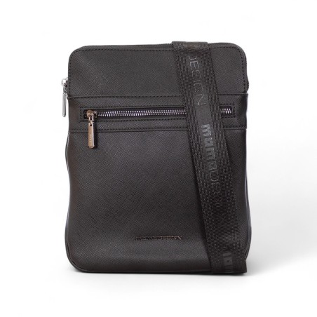 MOMO DESIGN - Cartera de piel sintética saffiano con logotipo