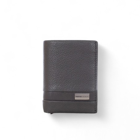 MOMO DESIGN - Tumbled leather card holder with logo
