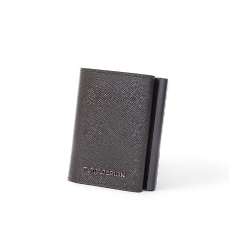 MOMO DESIGN - Cartera de piel saffiano con logotipo