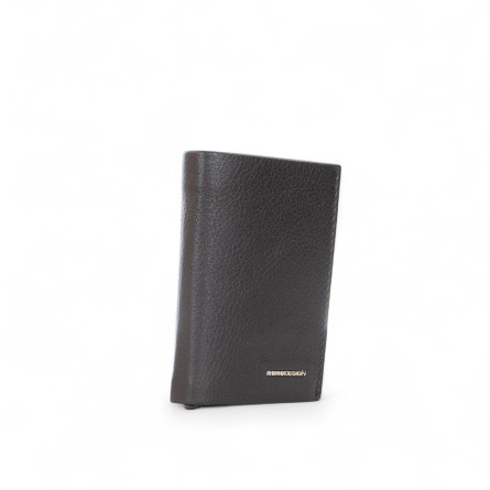 MOMO DESIGN - Portacarte in pelle martellata con logo