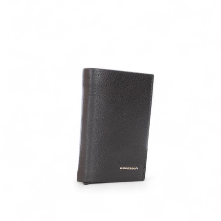 MOMO DESIGN - Portacarte in pelle martellata con logo