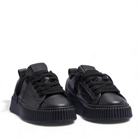 RHUN - Sneakers Triple Black Grain Leather