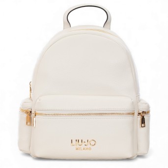 LIU JO - Faux leather backpack with logo