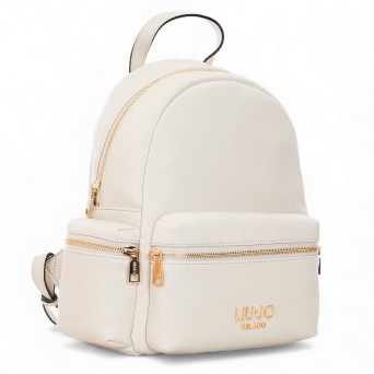 LIU JO - Faux leather backpack with logo 2
