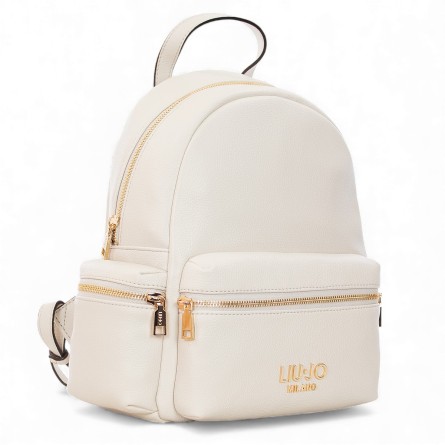 LIU JO - Faux leather backpack with logo