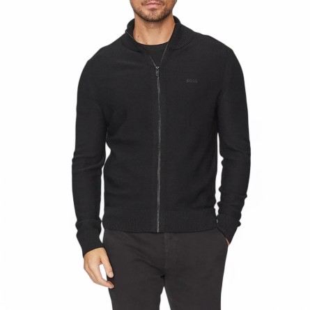 BOSS - Cardigan Avac avec fermeture éclair