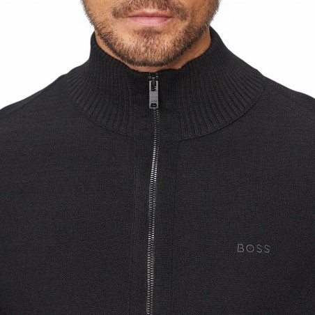 BOSS - Cardigan Avac avec fermeture éclair