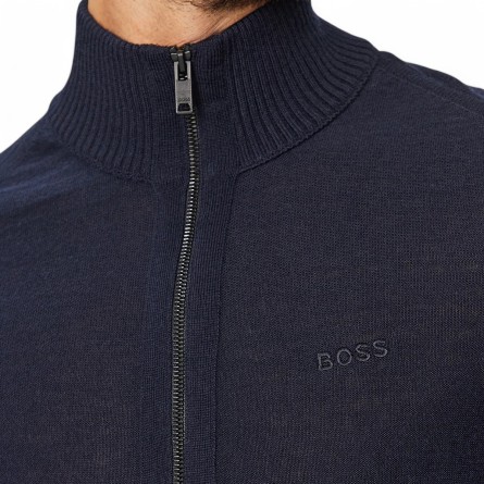 BOSS - Cardigan Avac avec fermeture éclair