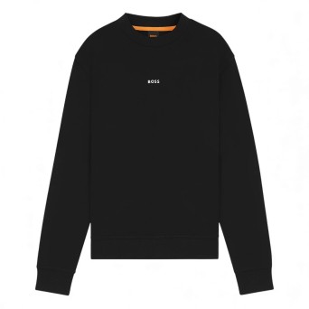 BOSS - Felpa relaxed fit in terry di cotone con logo