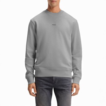 BOSS - Relaxed fit cotton terry sweatshirt with logo