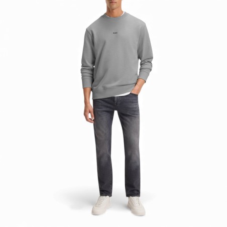 BOSS - Sweatshirt aus Baumwollfrottee mit Logo und lockerer Passform