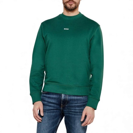 BOSS - Relaxed fit cotton terry sweatshirt with logo