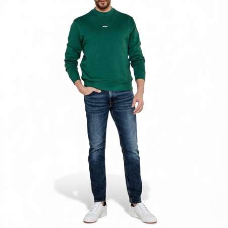 BOSS - Sudadera relaxed fit en algodón de rizo con logo