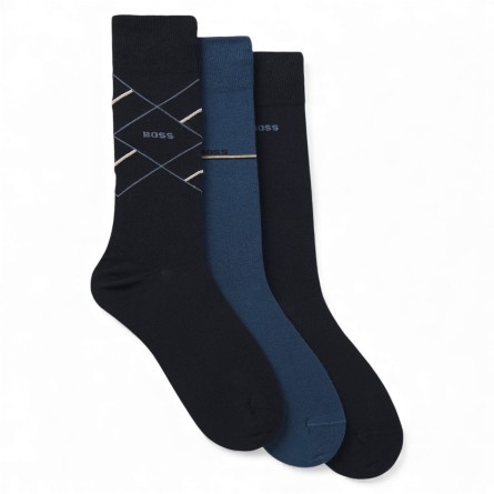 BOSS - Chaussettes en coton avec logo