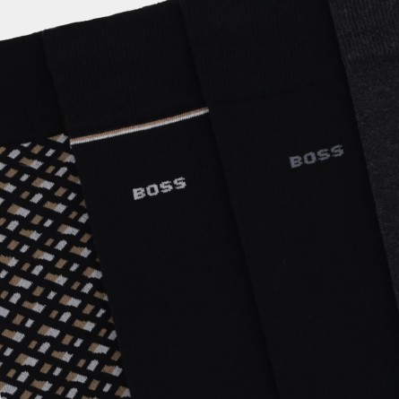 BOSS - Calcetines de algodón con logo
