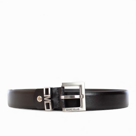 MARC ELLIS - Leather Belt with Silver Buckle