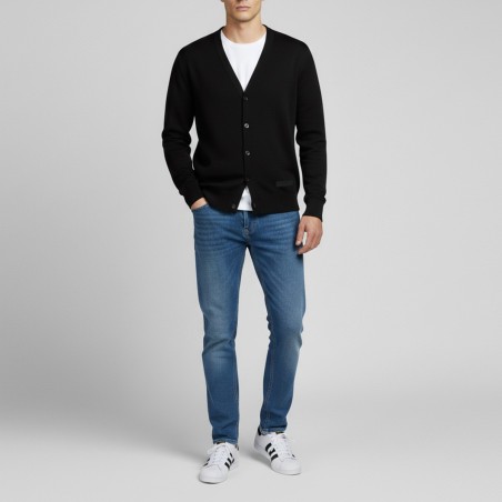 JOHN RICHMOND - Viscose blend cardigan with logo