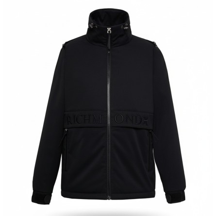 JOHN RICHMOND - Jacke mit Logo und zentralem Reißverschluss