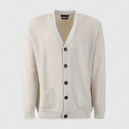 OUT/FIT - Strickjacke aus einer Wollmischung mit Knöpfen