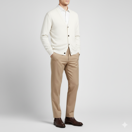 OUT/FIT - Pantalón clásico con cierre de cremallera y botón