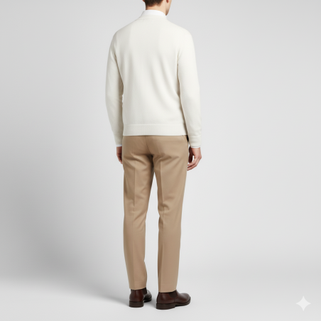 OUT/FIT - Pantalón clásico con cierre de cremallera y botón