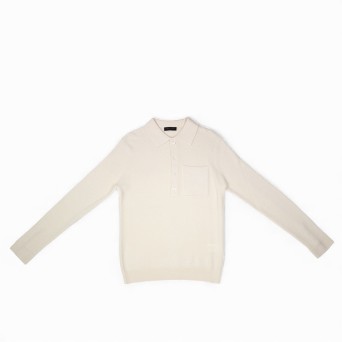 OUT/FIT - Ribbed wool sweater with buttons