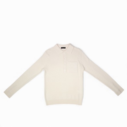 OUT/FIT - Ribbed wool sweater with buttons