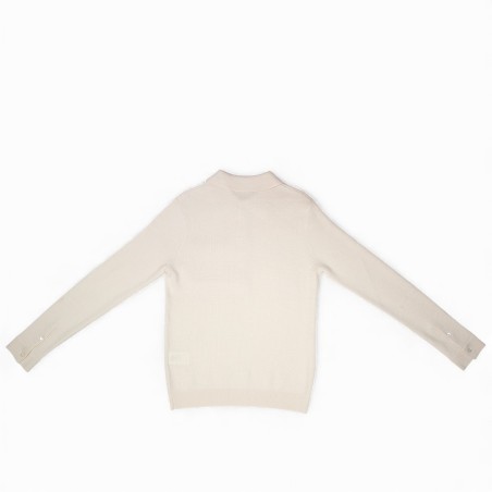 OUT/FIT - Gerippter Wollpullover mit Knöpfen