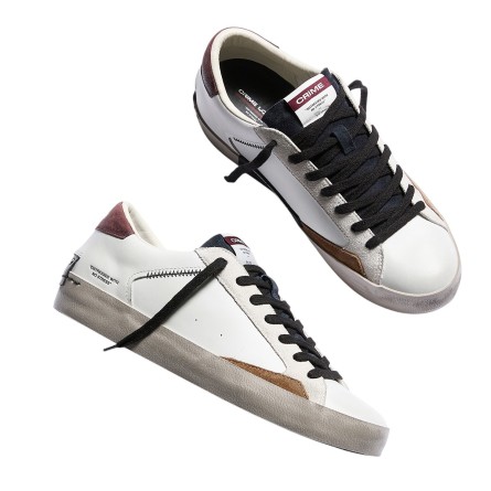CRIME LONDON - Baskets en cuir vieilli