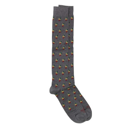 FEFE GLAMOUR - Plaid thread socks with patterned