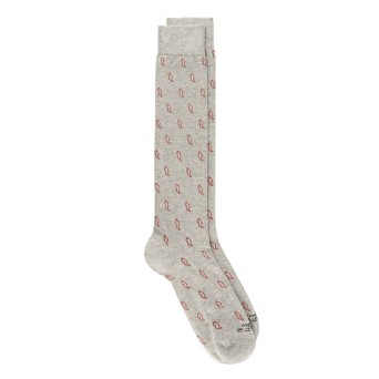 FEFE GLAMOUR - Plaid thread socks with patterned