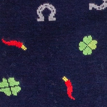 FEFE GLAMOUR - Plaid thread socks with patterned