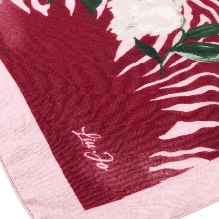 LIU JO - Foulard con stampa floreale effetto zebra
