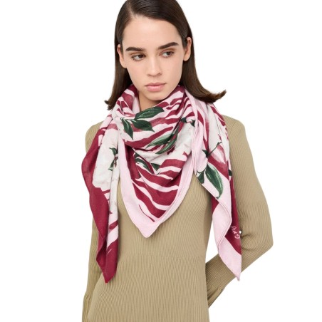 LIU JO - Zebra-effect floral print scarf