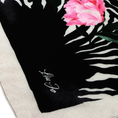 LIU JO - Foulard con stampa floreale effetto zebra