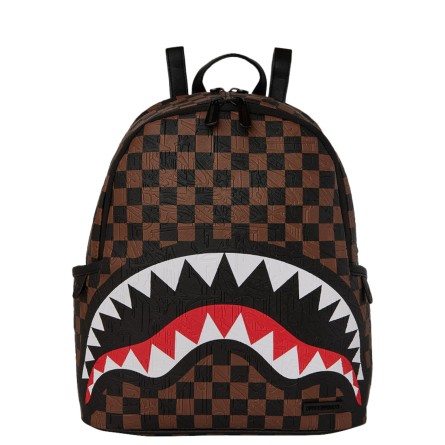 SPRAYGROUND - Sac à dos Shark Classic Check Brown