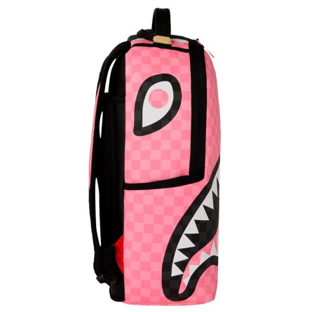 SPRAYGROUND - Mochila de cuadros Split Pink Shark