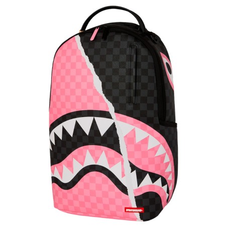 SPRAYGROUND - Sac à dos à carreaux fendus rose requin