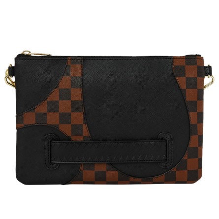 SPRAYGROUND - Sharkpology - Pochette à bandoulière marron